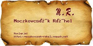 Moczkovcsák Ráhel névjegykártya